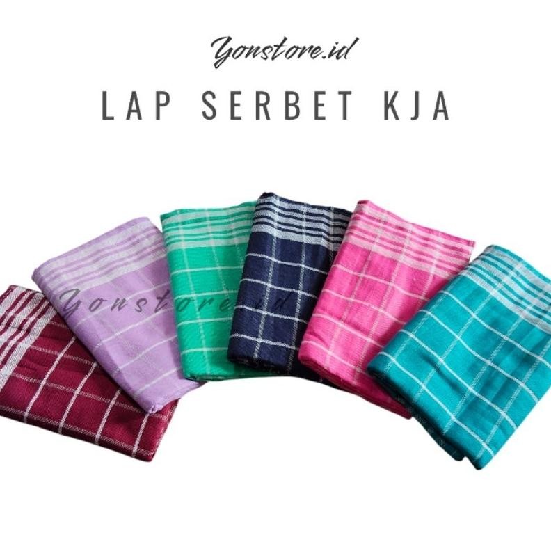 SERBET JUMBO TEBAL CAP KJA / serbet 1 Lusin 12 Lembar / serbet makan / serbet dapur / serbet  dapur 