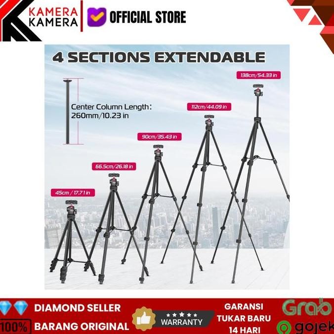 ULANZI TT51 ALUMINIUM ALLOY PORTABLE TRIPOD (TGBB1)
