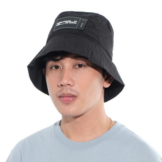 Baru Topi Bucket Logo Karet We11Done Rubber Patch - Korean Style Streetwear