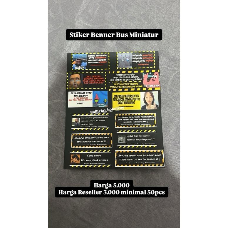 

Is75 Stiker Kata Kata Bus Miniatur .. Beli Diatas 50Rb Dapet Bonus