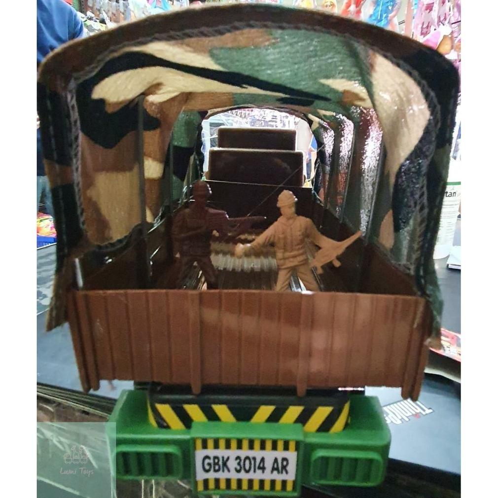 Dgh-43 Mainan Anak Die Cast Truk Tentara Military Truck Friction