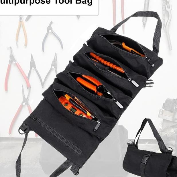 Tas Perkakas Lipat Gantung Serbaguna Roll Pouch Tool Bag