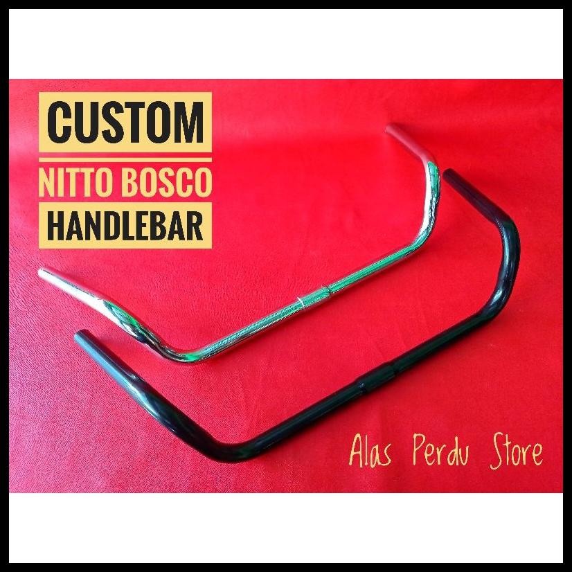 CUSTOM HANDLEBAR NITTO BOSCO BAR - PROMENADE BAR / STANG SEPEDA KLASIK/ FEDERAL / COMMUTER BIKE / NI