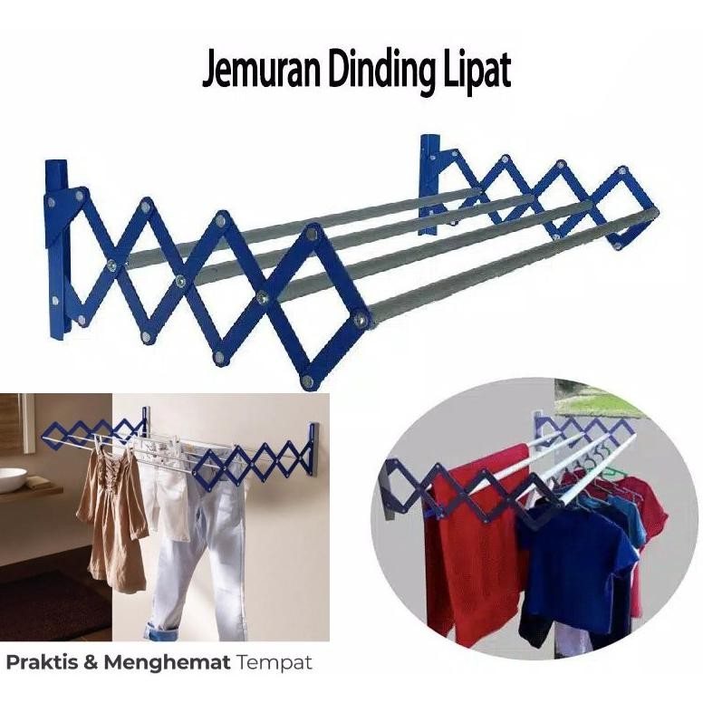 jemuran dinding lipat / jemuran pakaian / jemuran handuk panjang 75cm Nugi