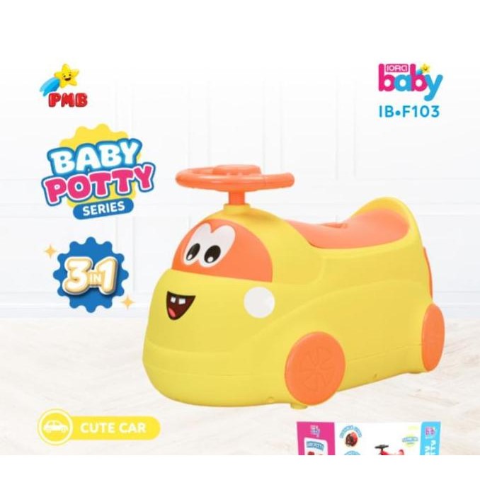 IORA BABY IB-F103 PMBTOYS BABY POTTY KARAKTER TOILET TRAINING ANAK PISPOT ANAK PORTABLE
