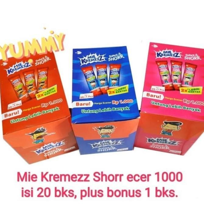 

JB Snack mie kremezz shorr 1 box varian keju, balado,ayam panggang murah None
