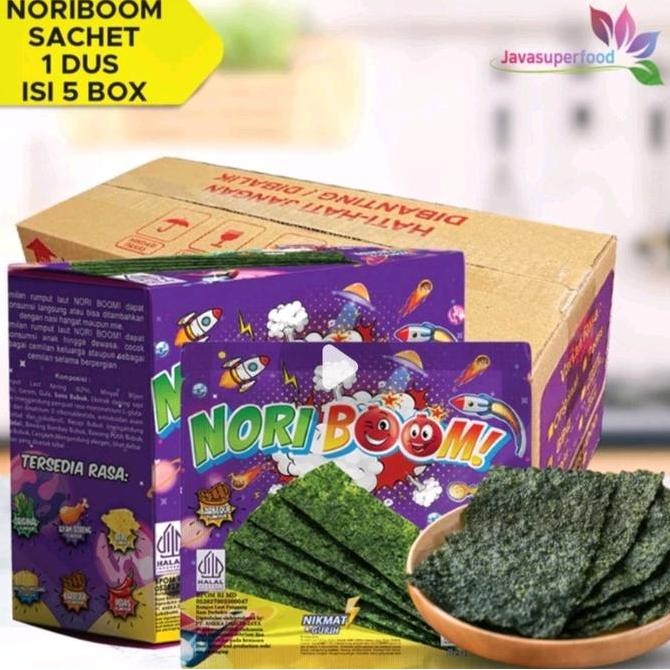 

JB Nori Crispy Nori Boom 1 Box isi 12 Cemilan Rumput Laut Panggang Food Seaweed None
