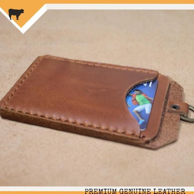 

Card Holder Name Tag Kulit Asli - Handmade Leather - Warna Coklat