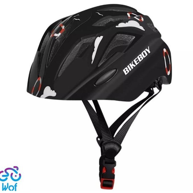 HELM SEPEDA ANAK BIKEBOY + TAIL LIGHT HELMET KIDS NOT POLYGON ROCKBROS ORIGINAL DAN TERPERCAYA