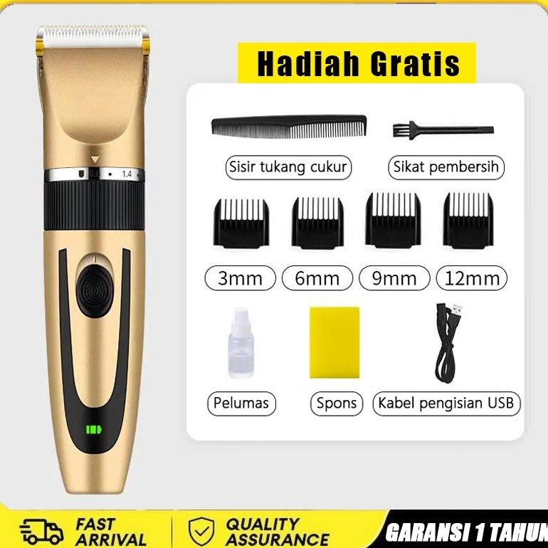 Alat Cukur Rambut Elektrik Hair Clipper Alat Potong Rambut Cliper Rambut Cordless Professional pemot