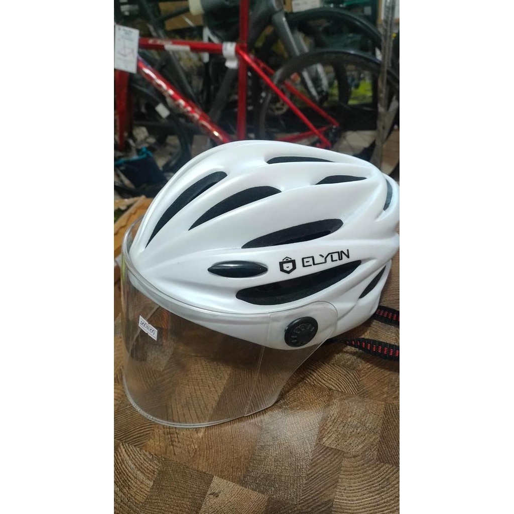 HELM SEPEDA - ELYON (WHITE COLOR) ORIGINAL DAN TERPERCAYA