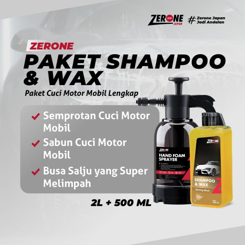 Semprotan Cuci Motor Salju Sabun Cuci Mobil Zerone Japan Paket Lengkap