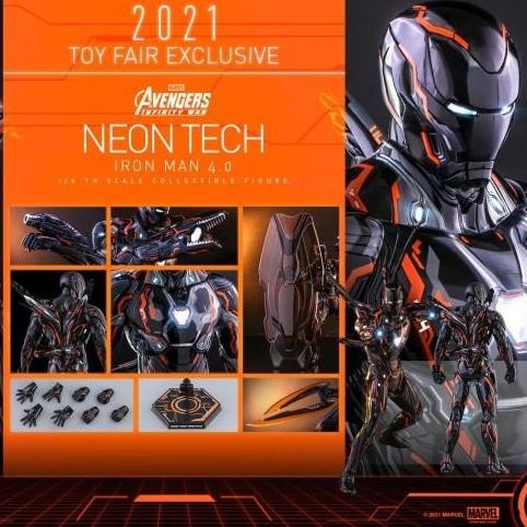Hot Toys MMS597 D39 Iron Man Mark 50 Neon Tech 4.0 DIECAST