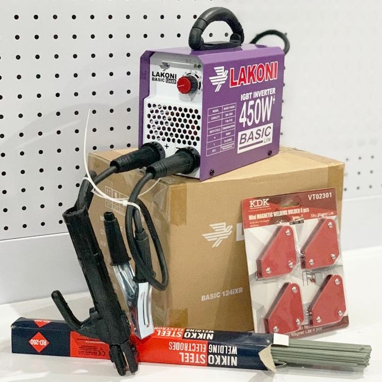 Terlaris Paket Lengkap Mesin Las Lakoni Mesin Las Inverter Lakoni 450 Watt Basic 124Ix Siap Pakai Mu