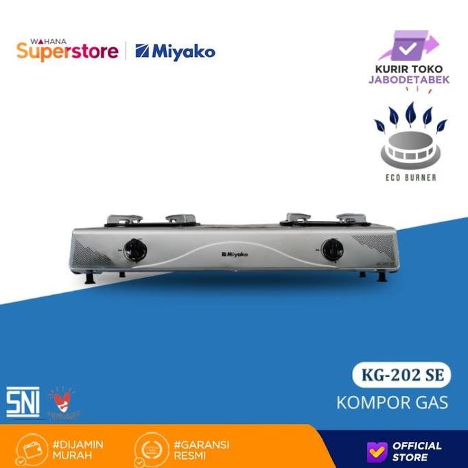 Miyako Kompor Gas 2 Tungku - KG202SE | KG-202 SE