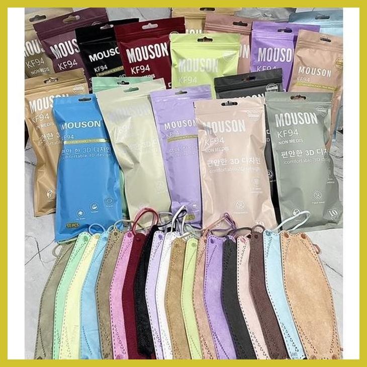 (VIRAL PRODUK) MASKER KF94 MOUSONORIGINALKF94 MOUSON ORIGINAL/KF94 KOREA ISI 10 PCS GOOD QUALITY