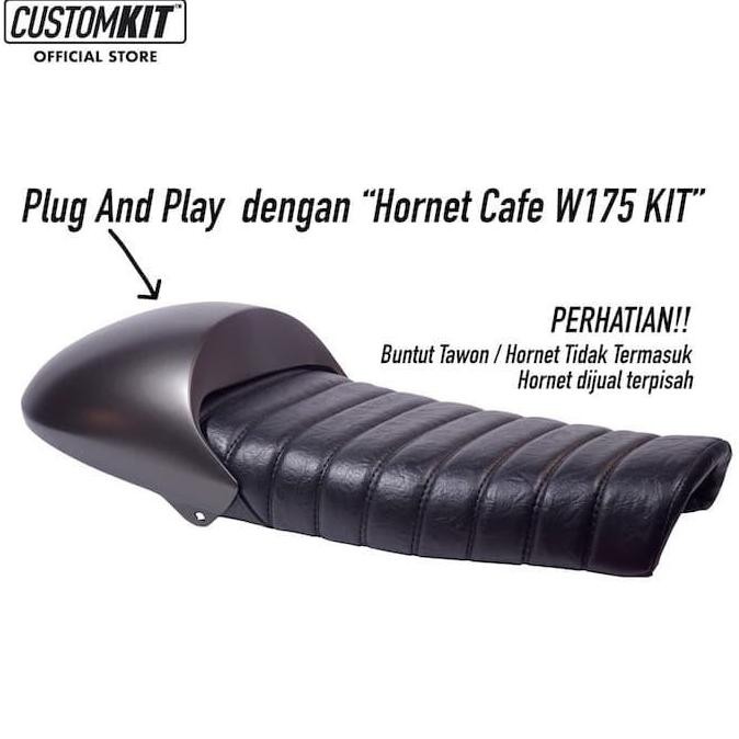Jok Cafe Racer Motif Garis Kawasaki W 175 - Customkit