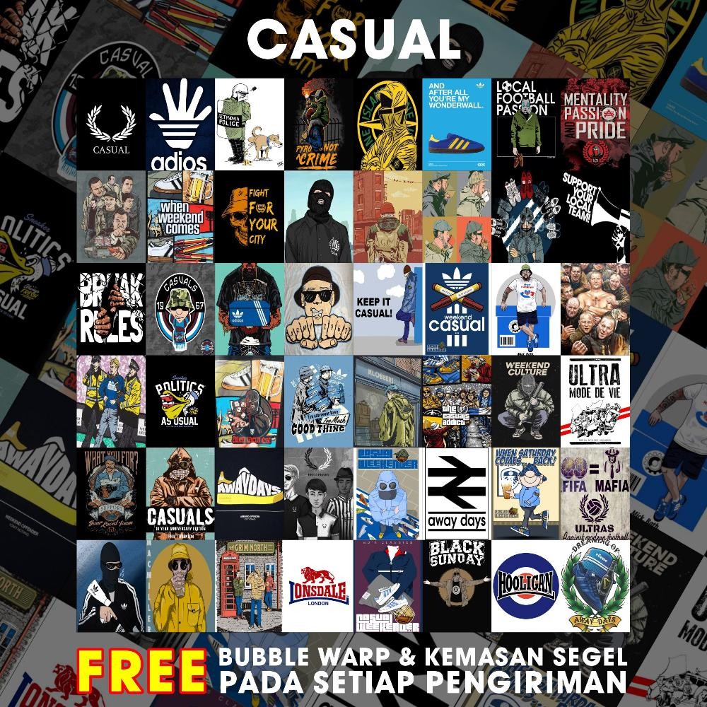 Poster Dinding Aesthetic Bundle Casual Isi 24/48 Poster | Poster Dinding Aesthetic | Poster Casual |