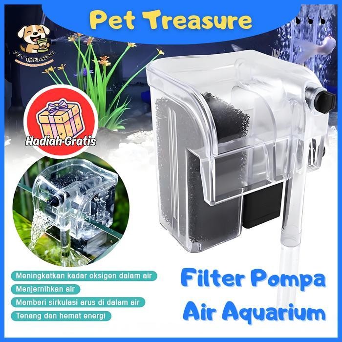 AL Aquascape Filter Gantung Aquarium Pompa Air Mini untuk Akuarium Ikan Filter Eksternal Air Jatuh H