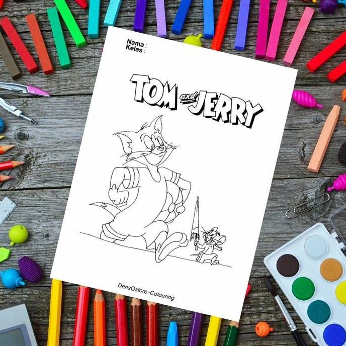 

Kertas Gambar Mewarnai/Colouring Anak Tema Tom & Jerry - Kertas Bc