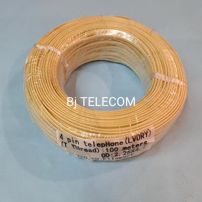 Kabel Line Telepon Isi 4 Kabel/ Kabel Telepon Gepeng Isi 4/ Kabel Line