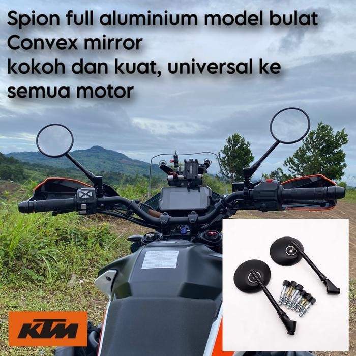 spion model bulat full aluminium ktm 390 250 790 890 adventure ktm duke touring dual purpose bahan t