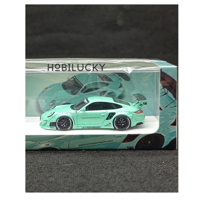 Timothy Pierre 1/64 LBWK Porsche 911 997 Coupe Tiffany Blue 175/699