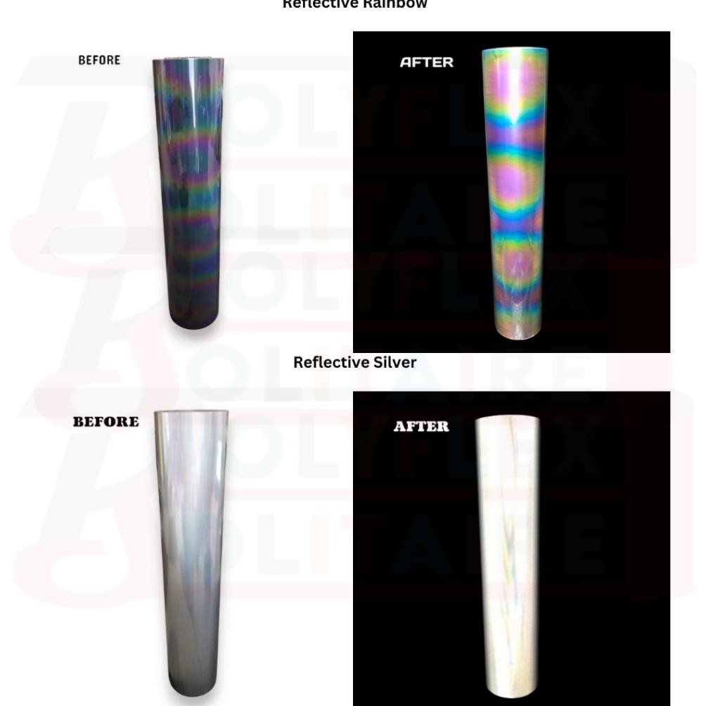 

Polyflex Reflective Rainbow And Silver Made In Korea Nugi