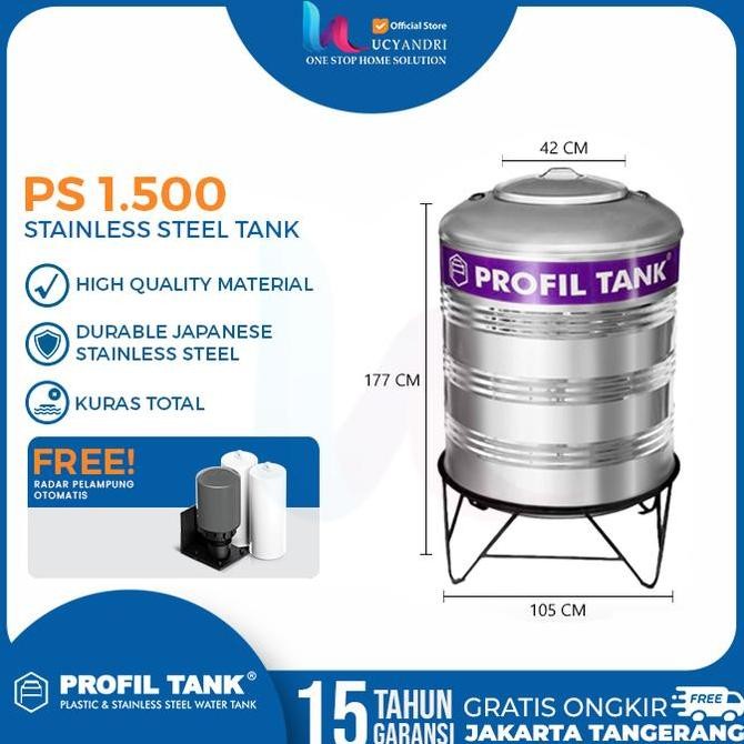 Tangki Air Stainless Profil Tank Ps 1500