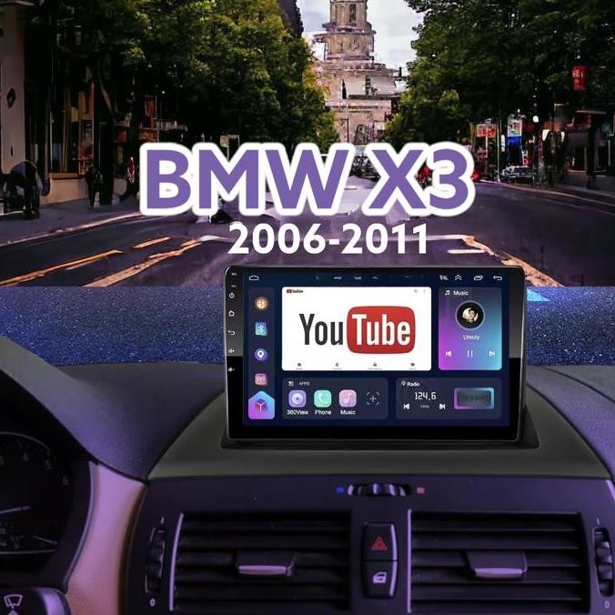 * Head Unit Android Bmw X3 E83 E84 2004-2012+Frame Fit+Kabel +Canbus Car *