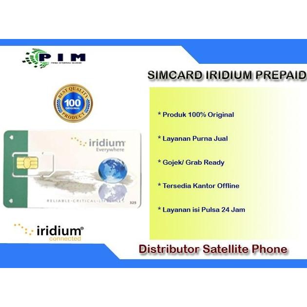 Simcard Telepon Satelit Iridium | Kartu Perdana Iridium Prepaid
