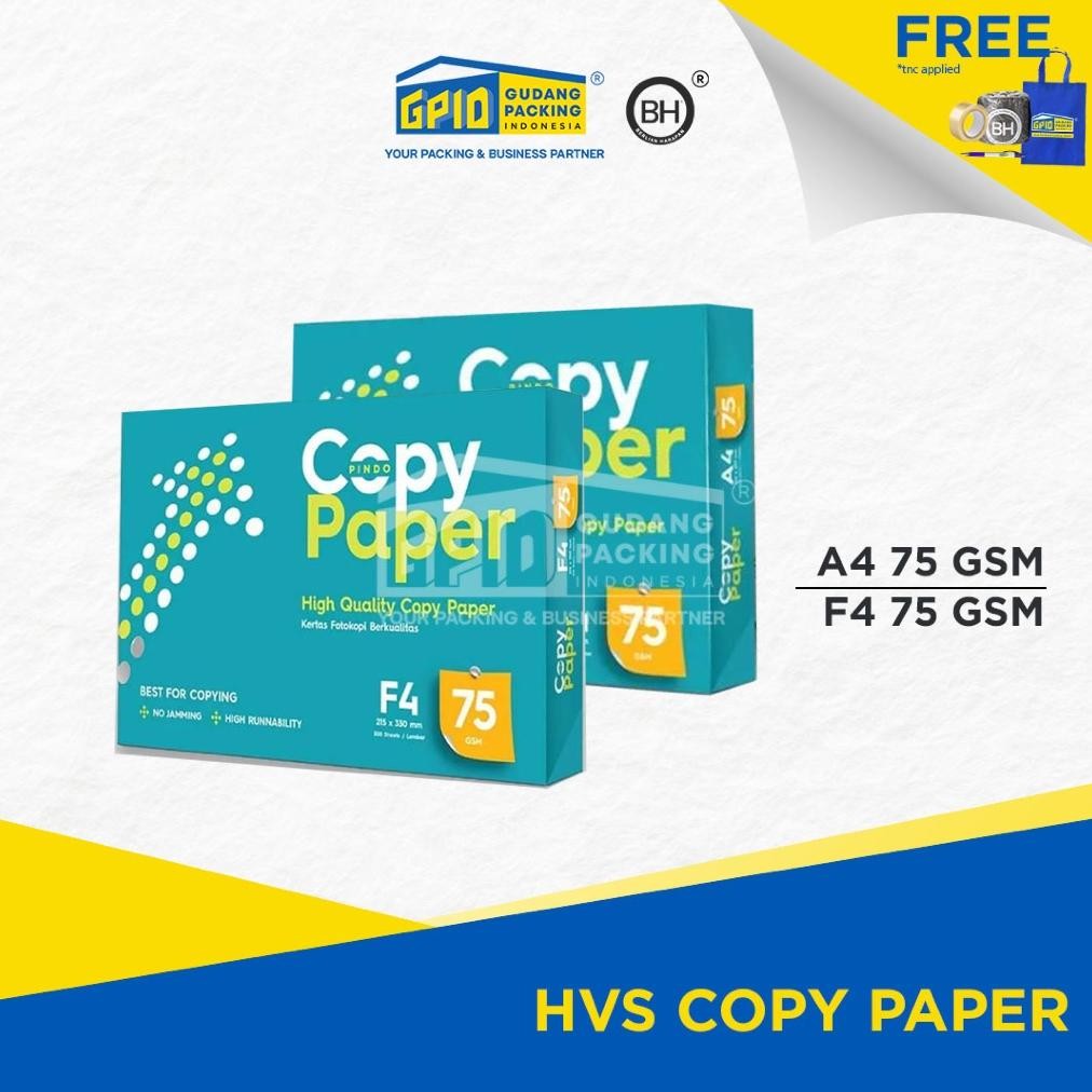 

Copy Paper - Kertas HVS A4/F4 75 Gsm Putih Halus Nugi