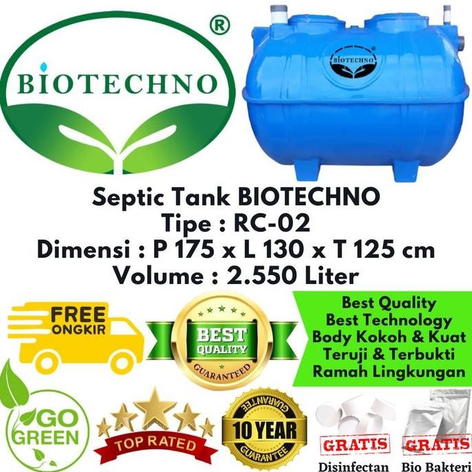 Septic Tank Bio, Septic Tank Biofil, Septic Tank Biotechno 2000 Liter