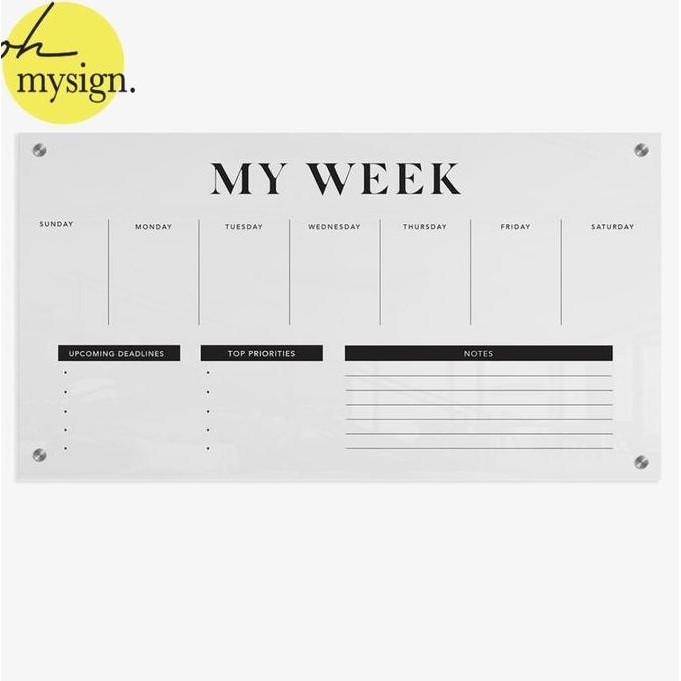 

Tersedia Planner Akrilik Modern - Schedule Board Acrylic Estetik Dinding Organizer