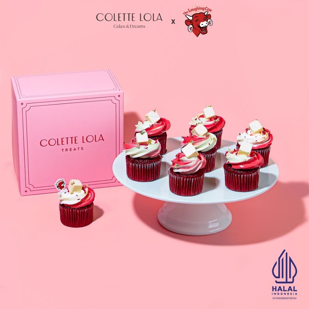 

NO_MORE Colette Lola X The Laughing Cow Red Velvet Cheese Cupcakes Set - 9 Pcs