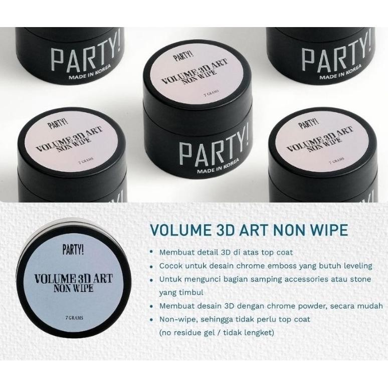 

PARTY! VOLUME 3D ART NON WIPE MADE IN KOREA Nugi