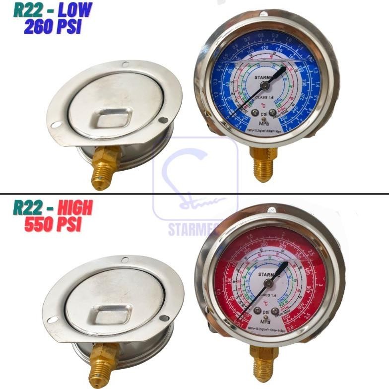 

Pressure Gauge Oil R22 ( Raket ) / Meteran+Oil R22 Starmec Nugi