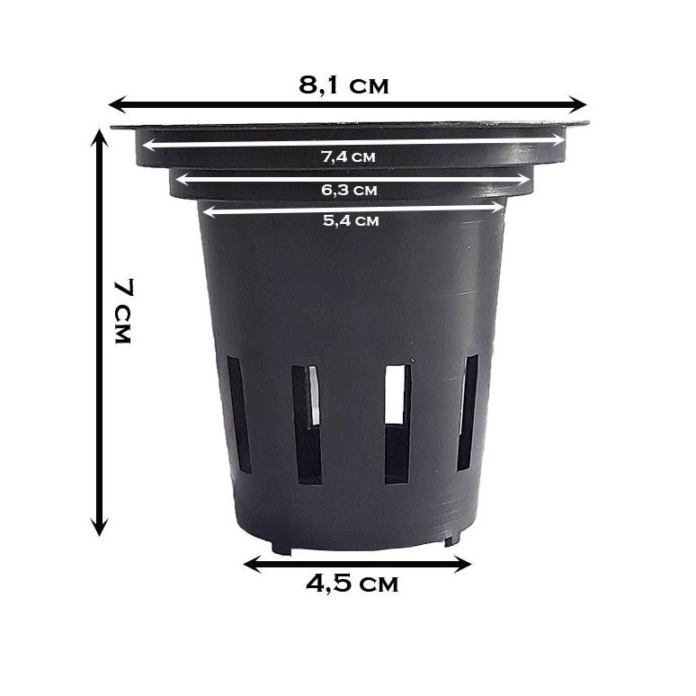 Netpot Hidroponik 8 cm Hitam isi 30 pcs Nugi