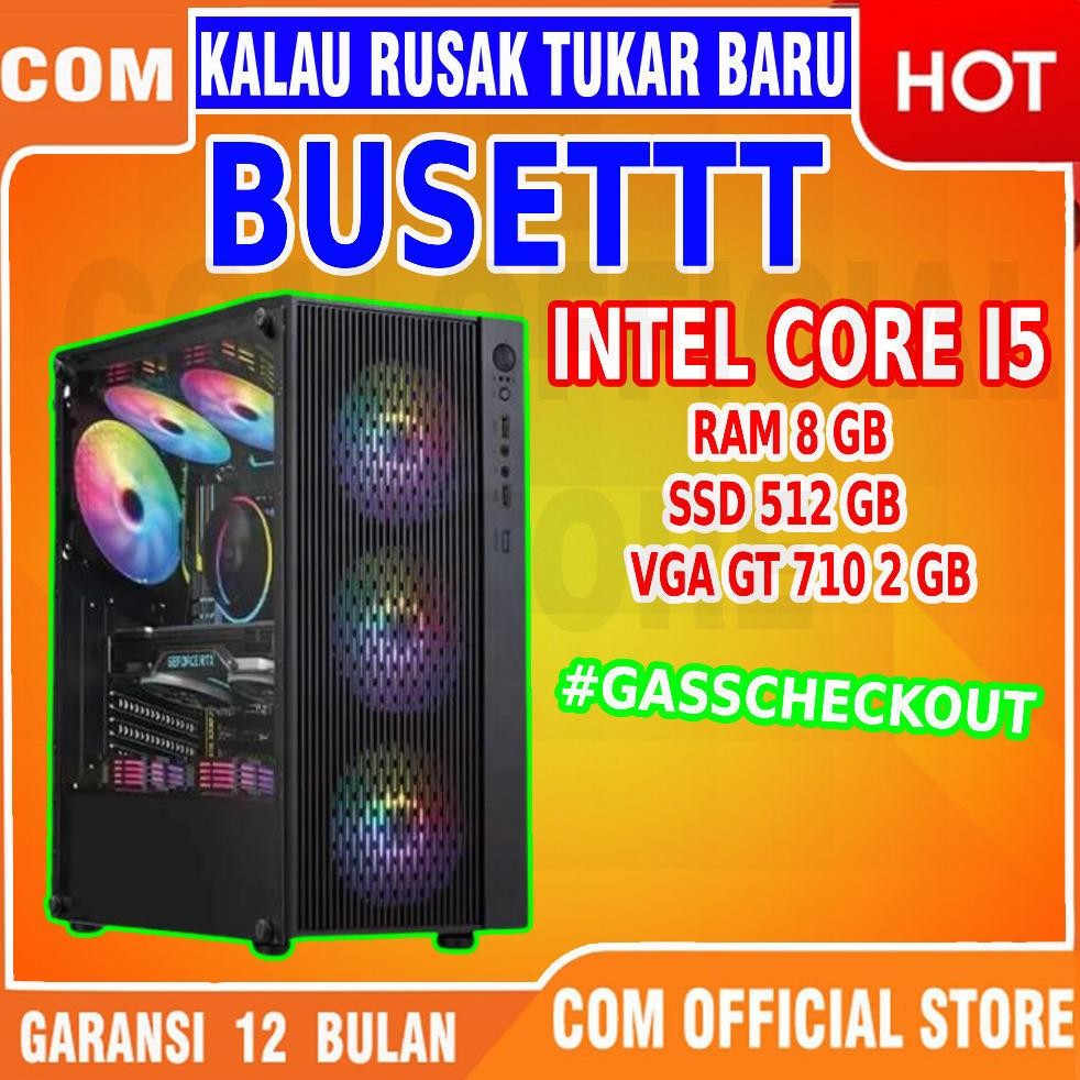KOMPUTER GAMING FULL SET pc computer komputer CORE I5 RAM 8GB rakitan EDITING DESAIN Nugi