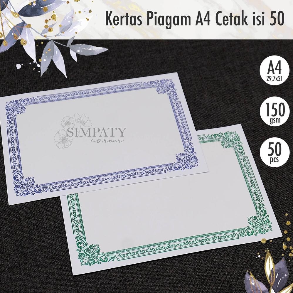 

Blanko / Kertas Piagam / Sertifikat A4 Simpaty High Quality Isi 50 Nugi