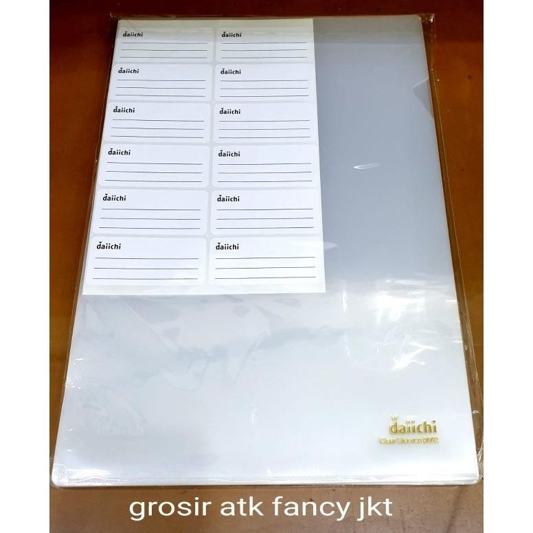 

( 12 buah ) Map L Daichi Bening / Clear Sleeves Transparan Folio Daiichi 9002 Nugi