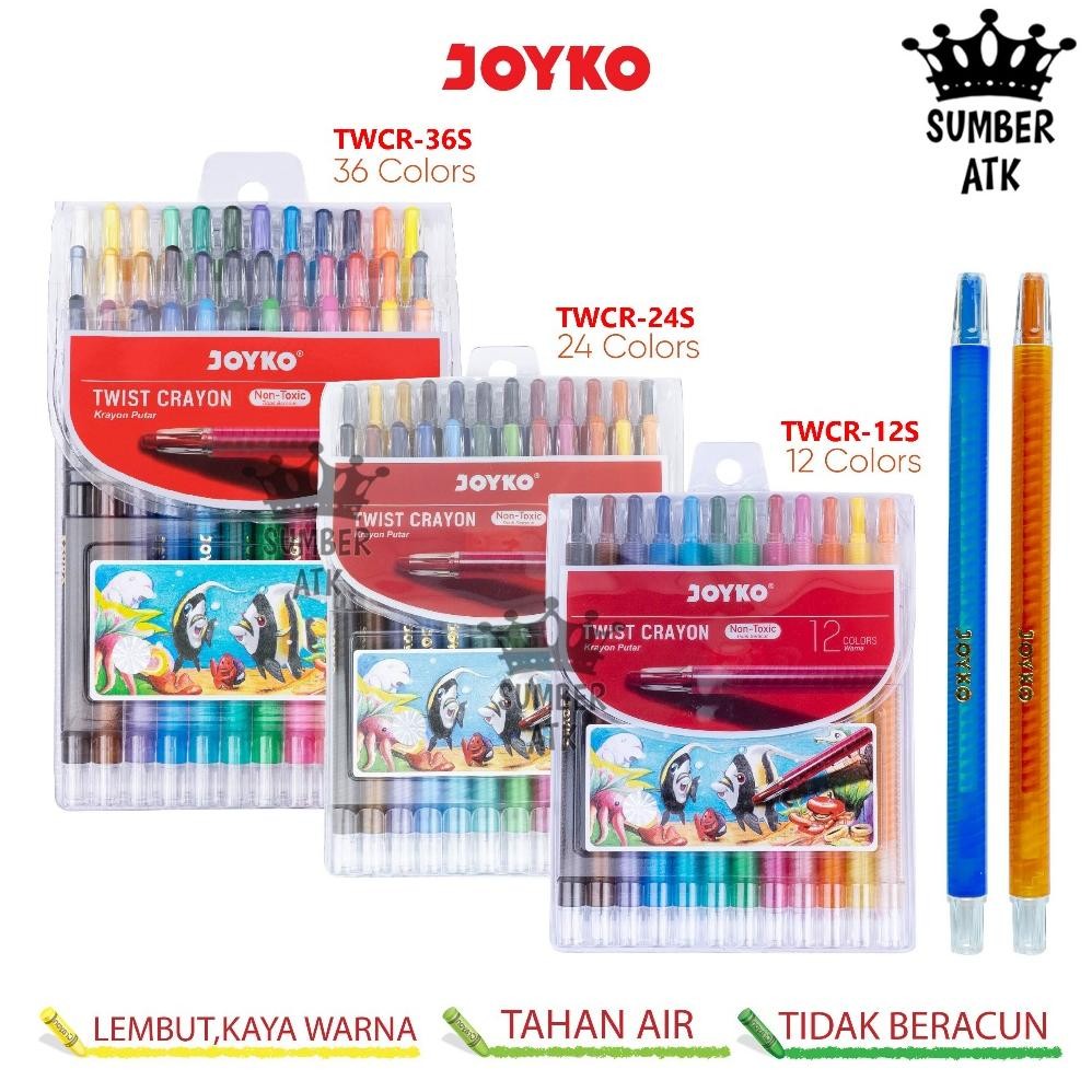 

Krayon Putar Twist Crayon Joyko 12 , 24 , 36 WARNA PANJANG TWCR-12S TWCR-24S TWCR-36S Nugi