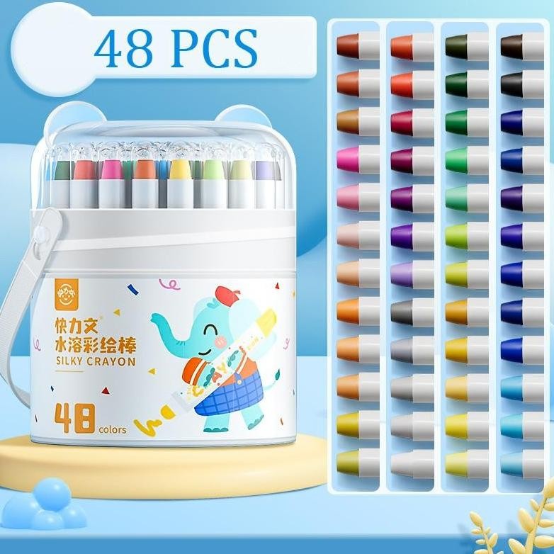 

Crayon Putar Washable 36/48 Color Crayon For Kids Tidak Beracun yang Dapat Dicuci Pastel Minyak Nugi