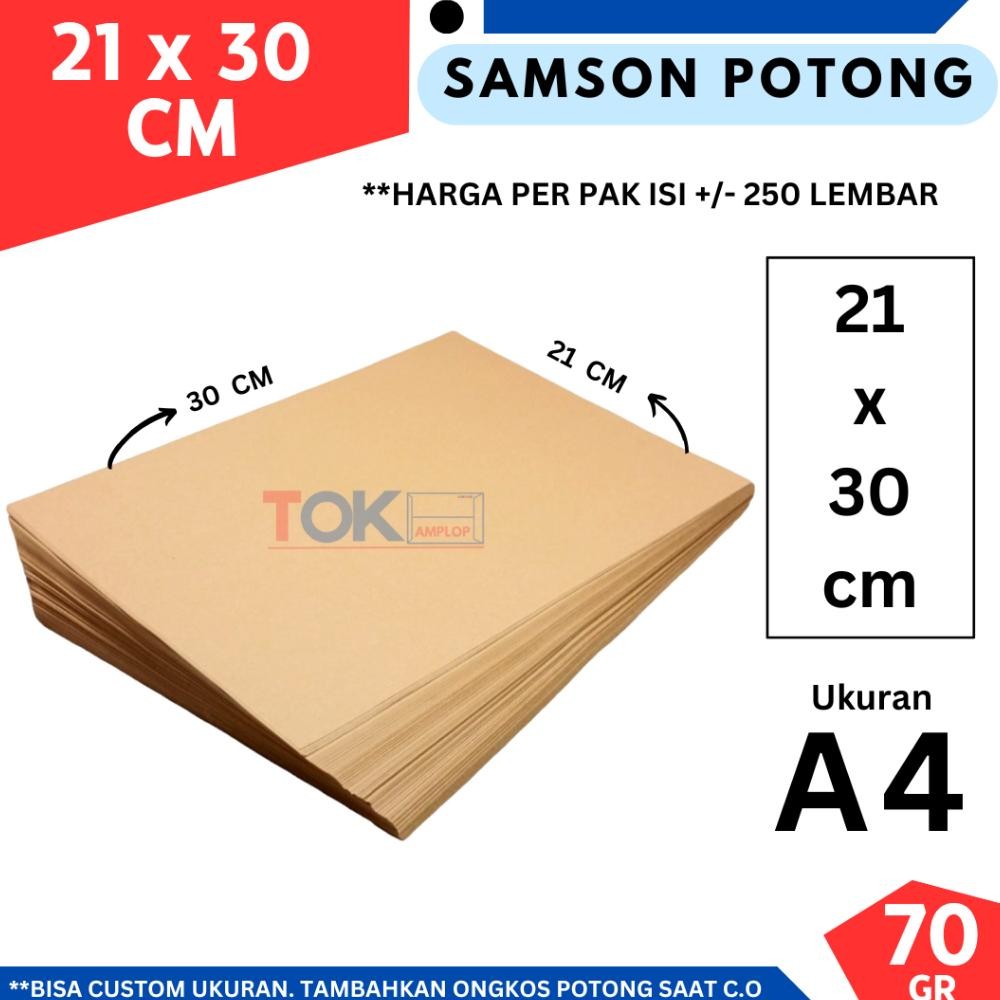 

Kertas Samson (250lbr) A4 21x30 KERTAS PEMBUNGKUS Nugi