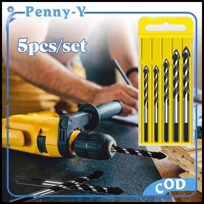 5pcs Mata Bor Tombak Keramik Mata Bor Kaca Keramik Mata Bor Granit