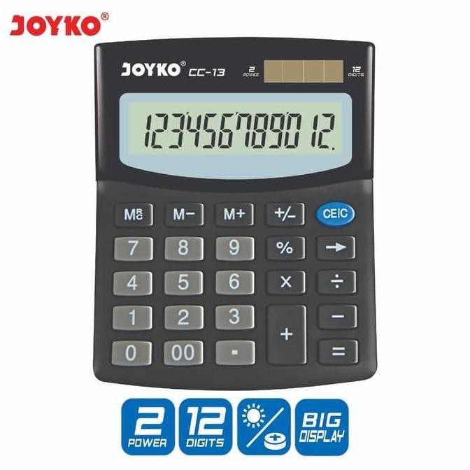 

JOYKO CC-13 CALCULATOR / KALKULATOR / 12 Digit / Hitam Nugi