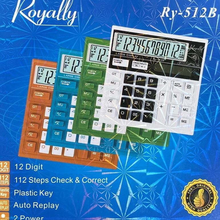 

Rotally 512B kalkulator meja 12 Digit / Check and Correct / Solar and baterai A3 Nugi