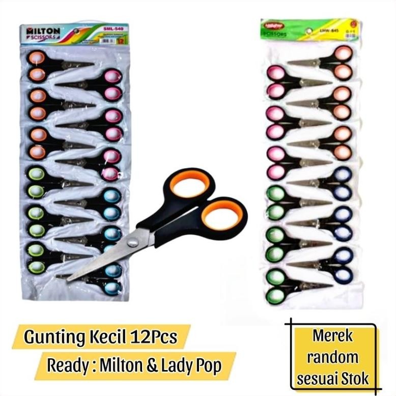 

12 PCS GUNTING MURAH PENDEK STAINLESS STEEL GROSIR Nugi