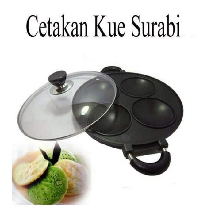Tersedia Cetakan Serabi 4 Lubang Anti Lengket - Alat Masak Kue Tradisional Kompor Gas