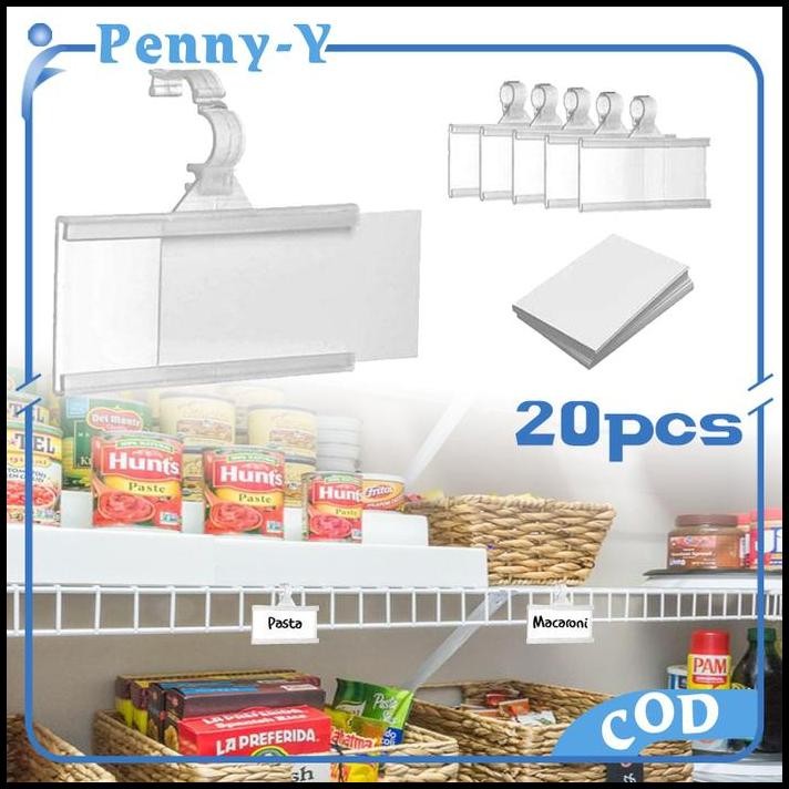 

20pcs Price Tag Holder Label Harga Mika Price Label Holder Tag Harga